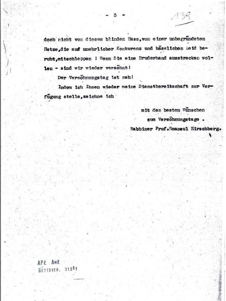 Herszberg Rumkowski letter3